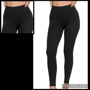 Maze High-Waisted Fleeced Lined Black Leggings/Tights
